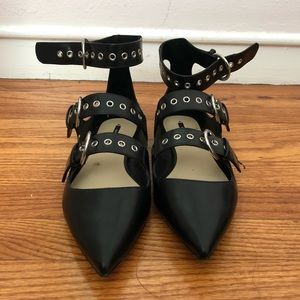 ZARA Buckle Belted Pointed Flats
